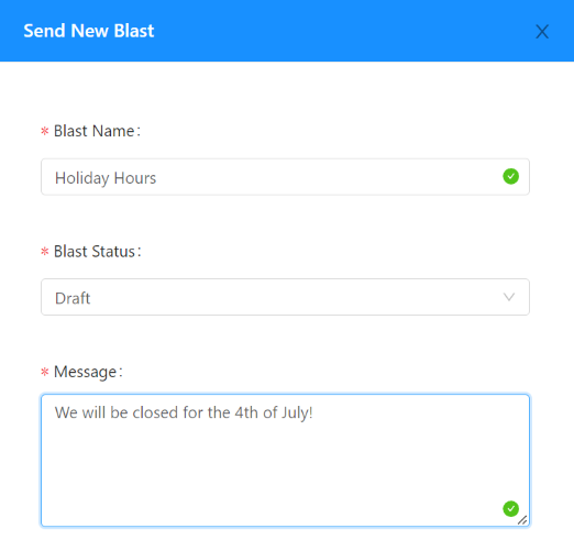 cloudmessage blast screenshot